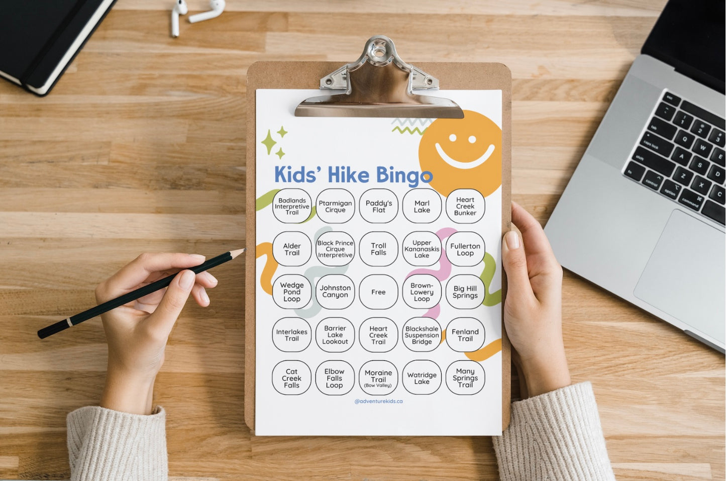 Hiking Bingo Printable - by Location