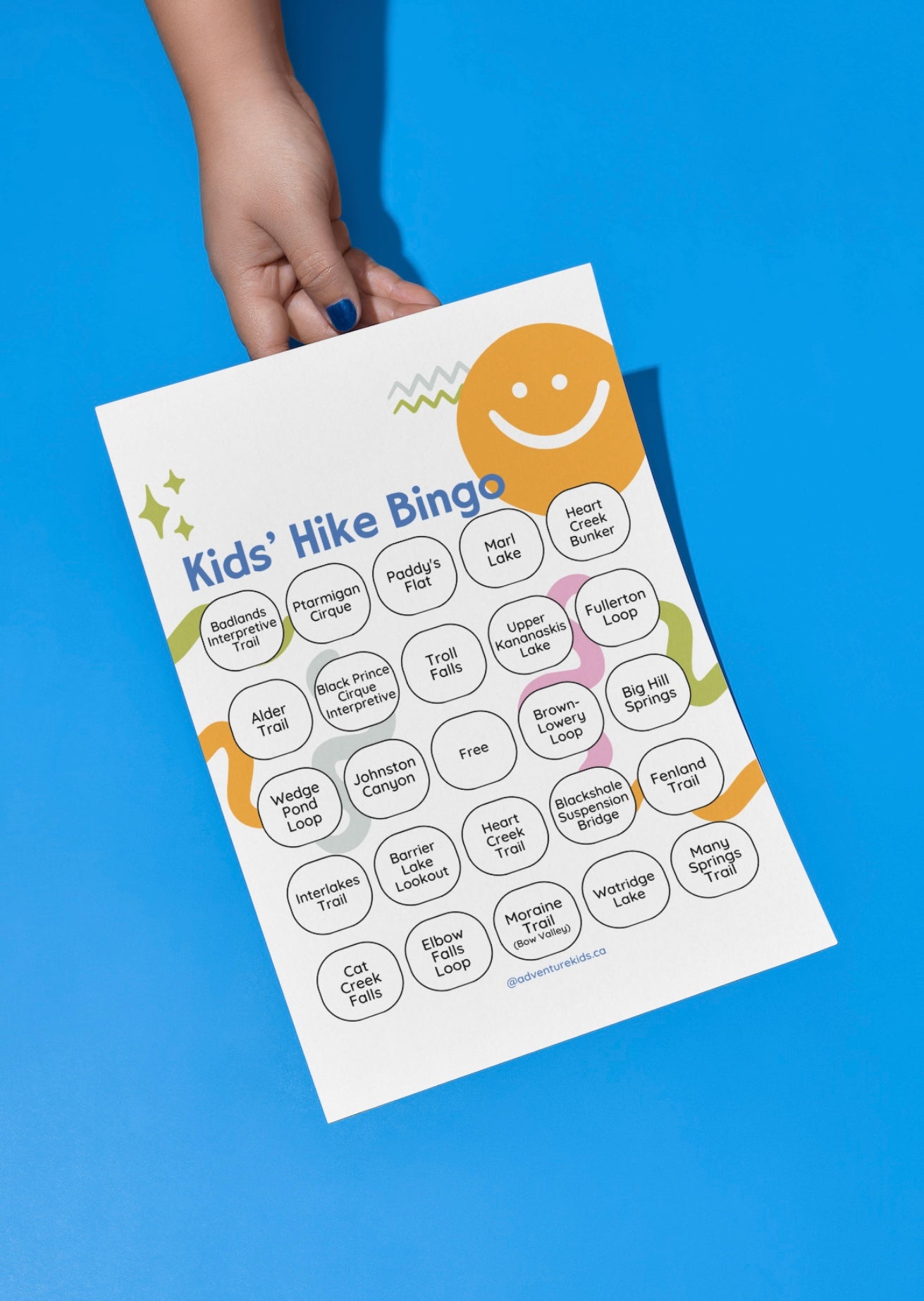Hiking Bingo Printable - by Location