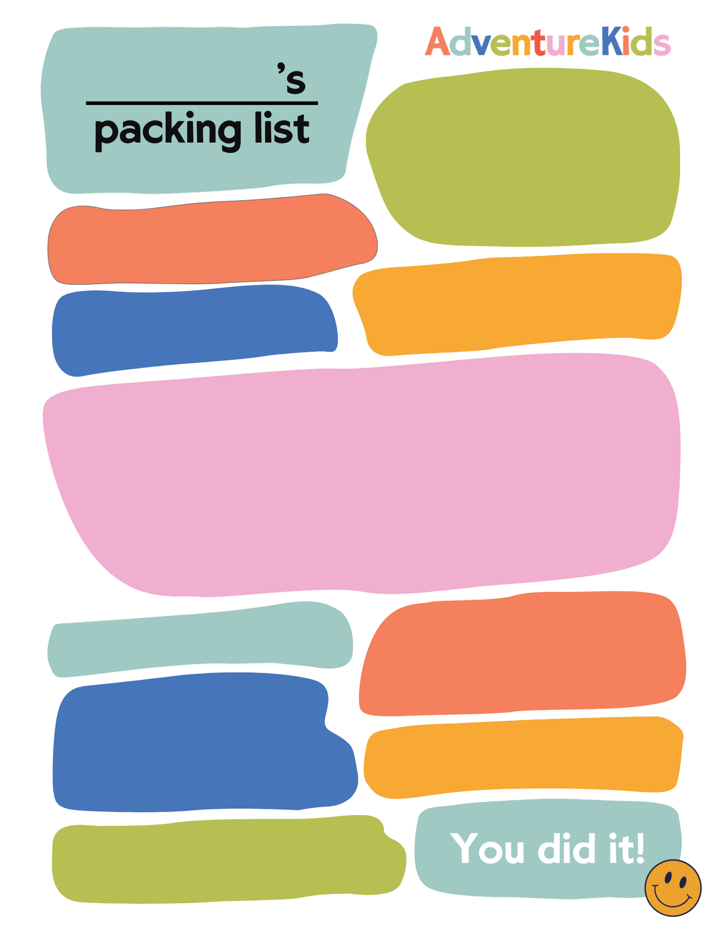 Packing List Printable