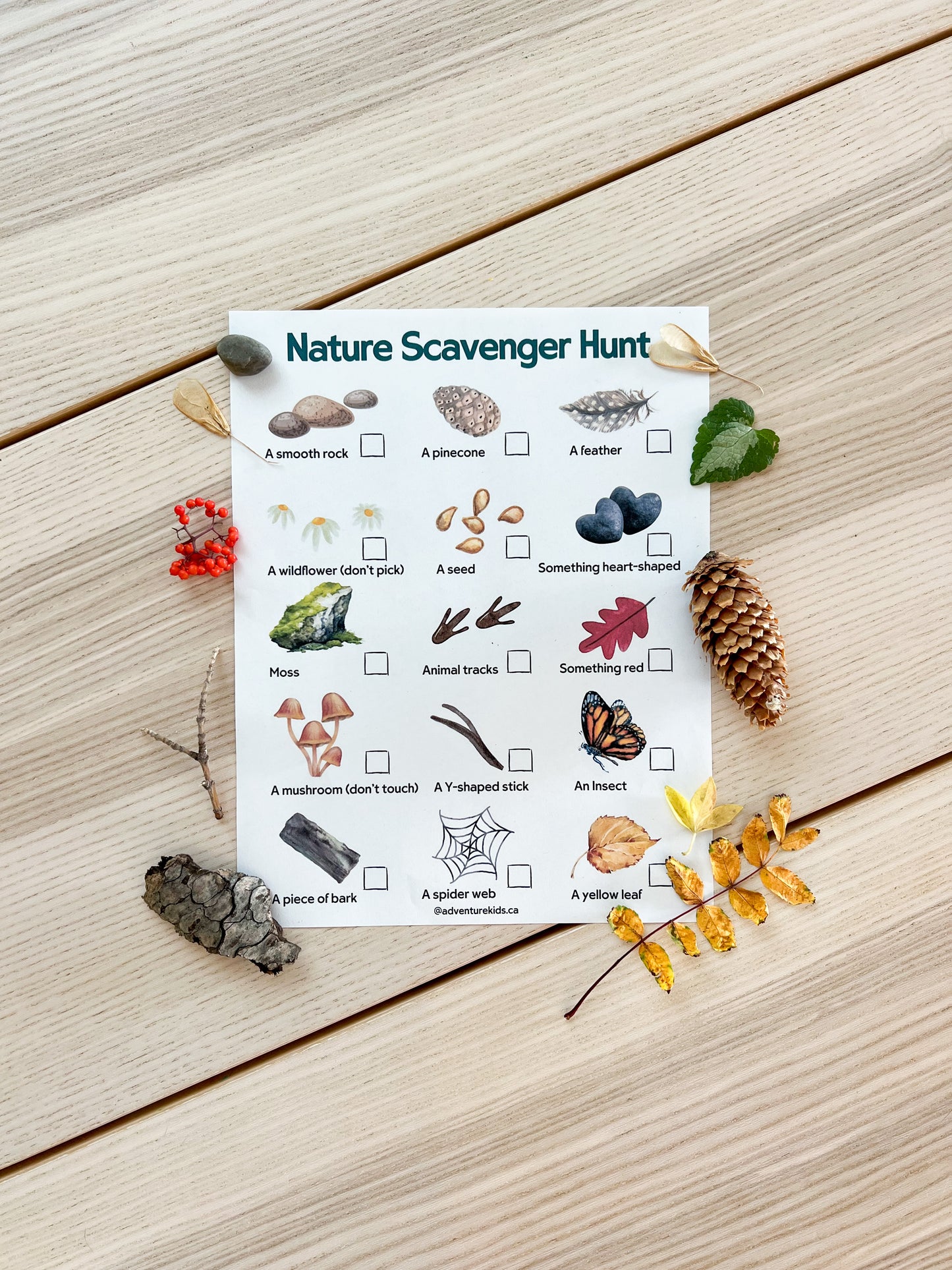 Nature Scavenger Hunt Printable